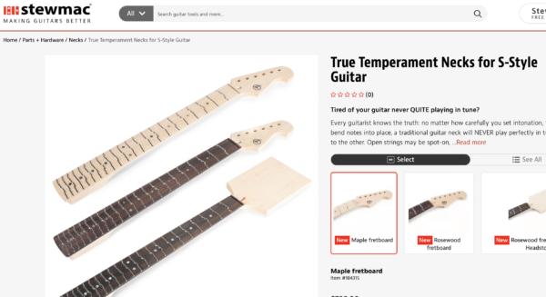 True Frets True Temperament - revolutionary design of the guitar’s fretboard